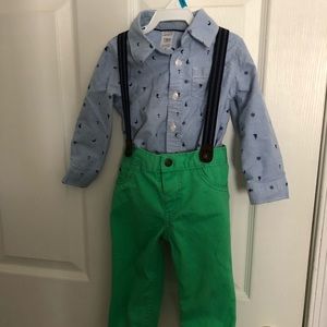NWOT Carter Infant Boy Dress Shirt-Pant Combo